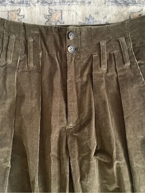 Doen Nelda Corduroy Pant Dark Green Olive Sz 4-6 Womens - Picture 12 of 16